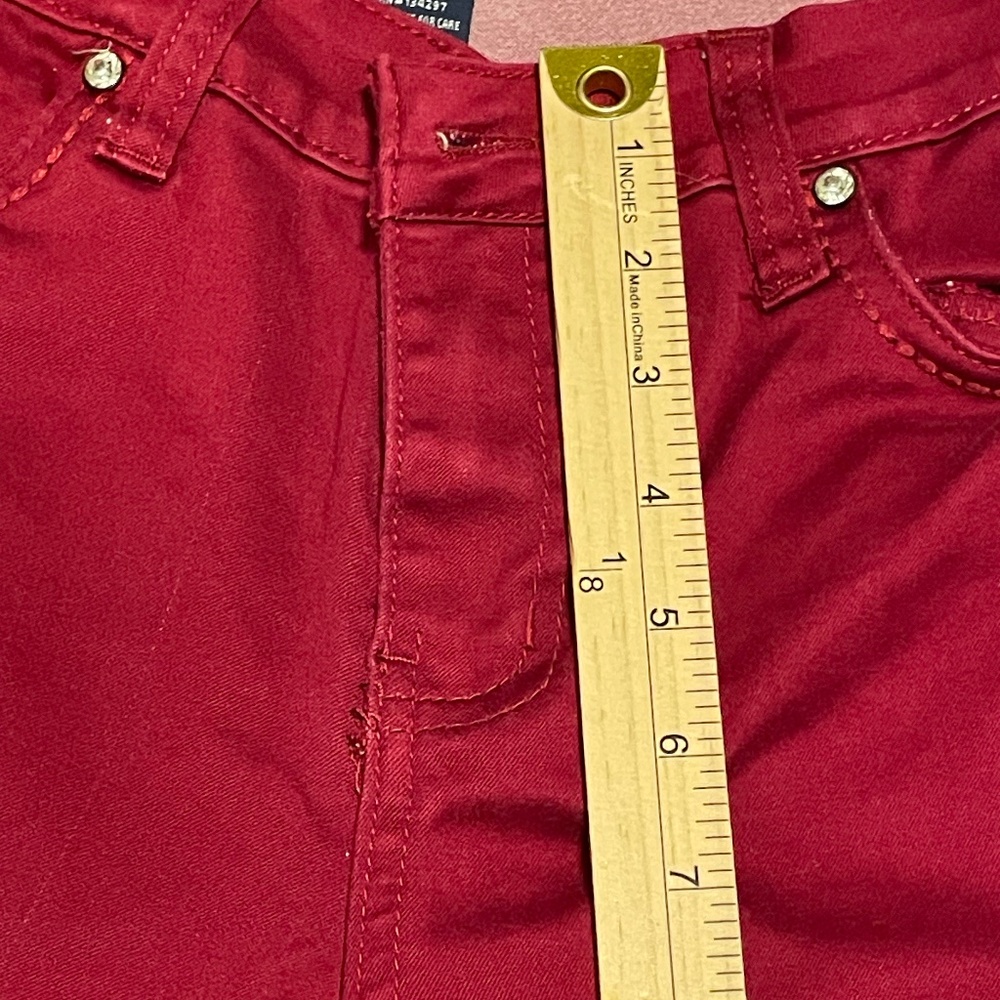 Blue Faith Red Skinny Stretch Jeans Size 10 - Picture 4 of 12